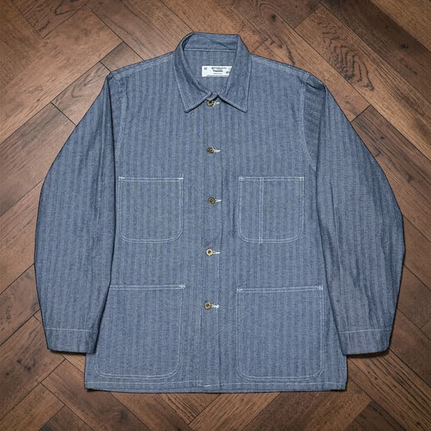 유니버셜오버롤 80-90s  헤링본 커버올 초어자켓 데드스탁