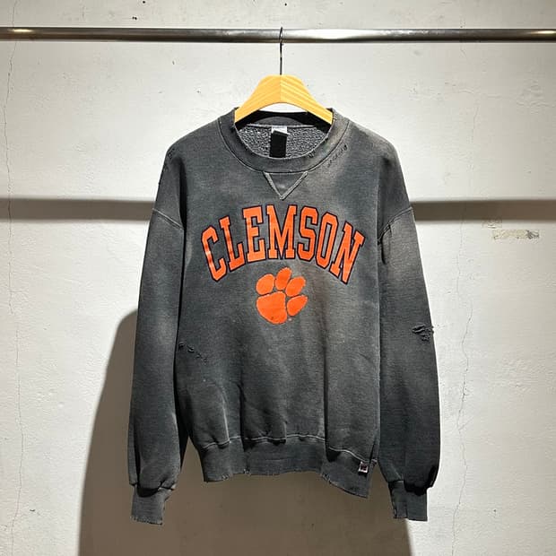 90‘s Russell Clemson Damage Fading Sweat