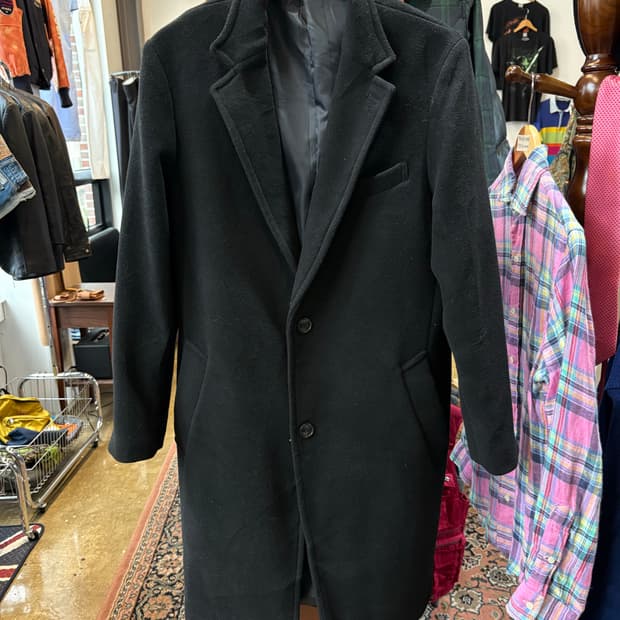 Niko and 투 버튼 블랙 싱글 코트