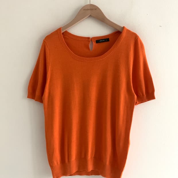 U Neck Knit(Orange)