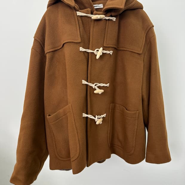 말렌 유니섹스 하프 더플 코트 카멜 2사이즈 