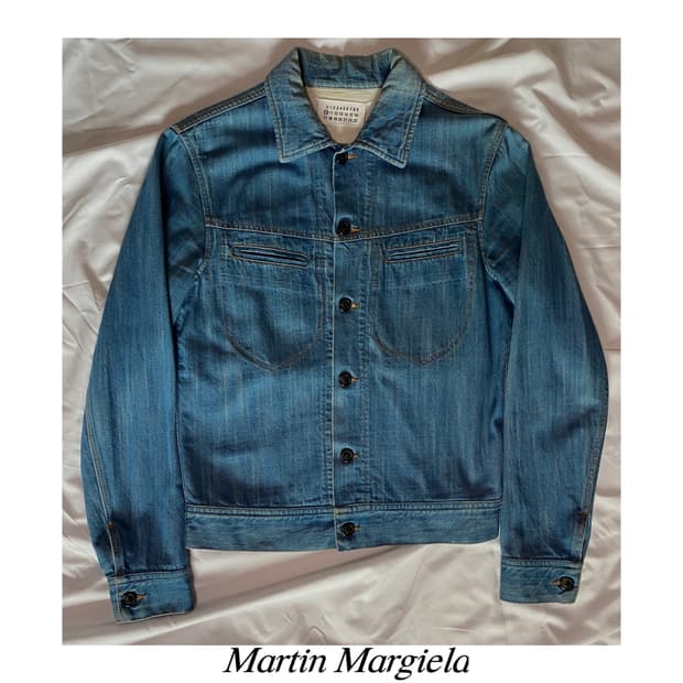 마틴 마르지엘라 04ss 슬럽 데님 자켓 청자켓 아카이브 아티저널