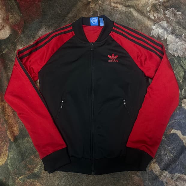 아디다스 빈티지 빅로고 삼선 슈퍼스타블랙트랙탑져지 85