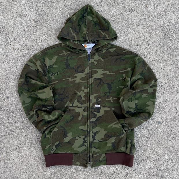 [L] 90s 미제 칼하트 시어 카모 후드 집업