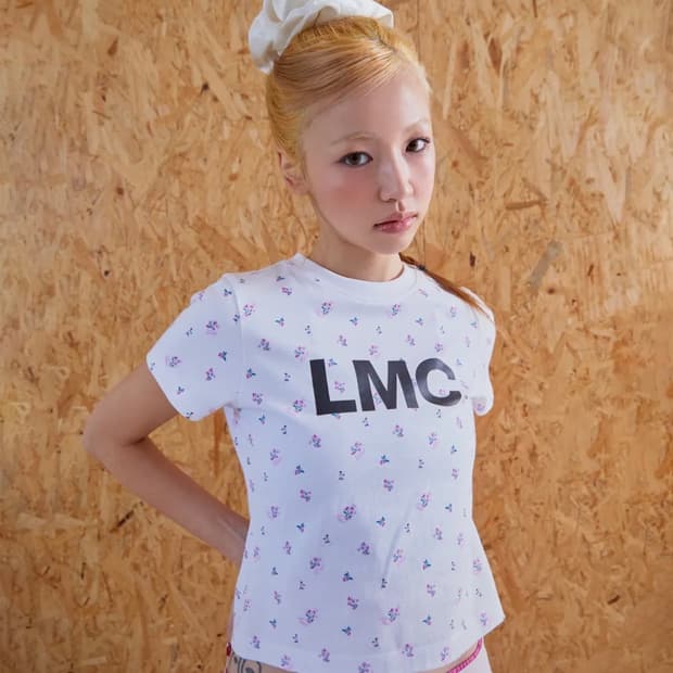 WM OG CROPPED TEE flower white