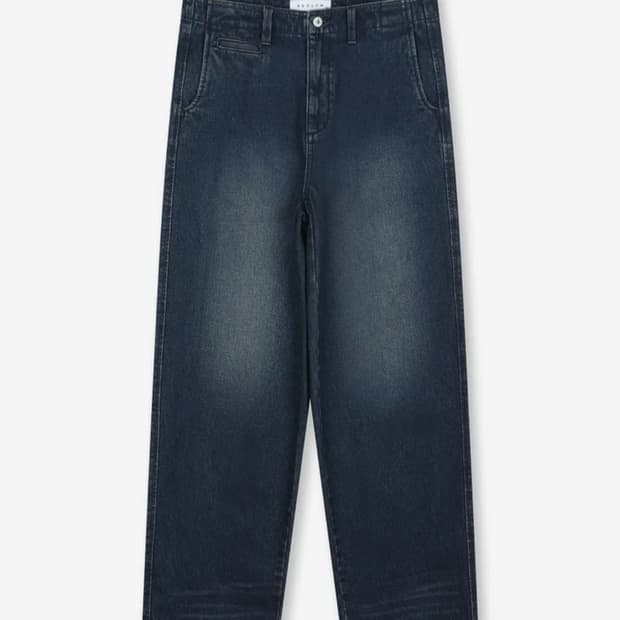 Vintage washed chino denim pants indigo