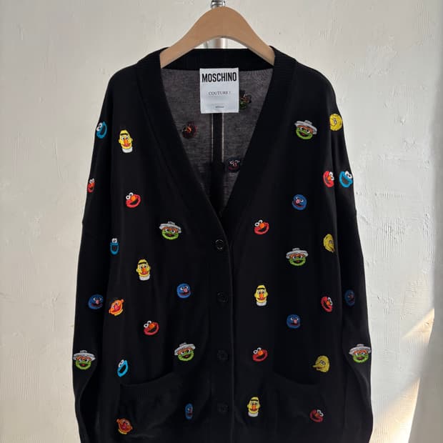 Moschino 모스키노 x 세사미 스트리트 블랙 가디건