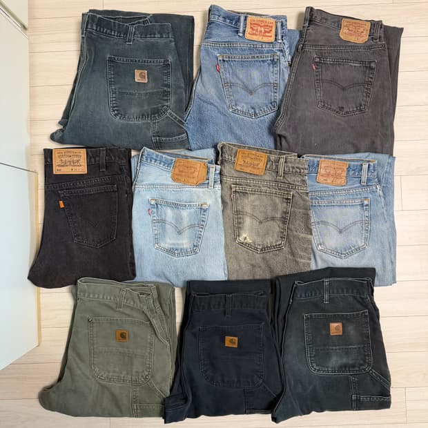 칼하트 싱글니 더블니 리바이스 501 517 505