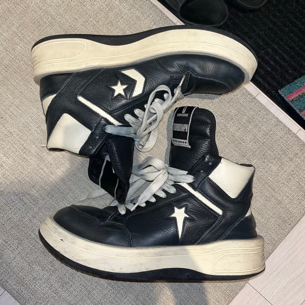 컨버스 x 릭오웬스 다크쉐도우 터보웨폰 블랙크림