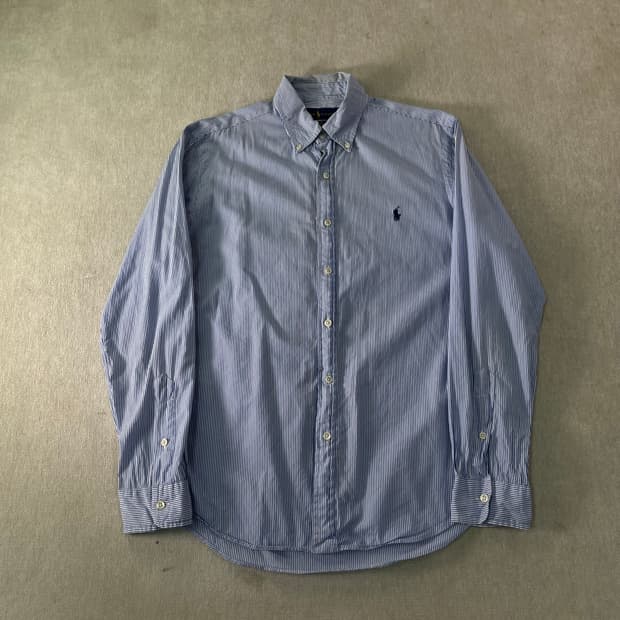 100 폴로랄프로렌 스트라이프 코튼 셔츠