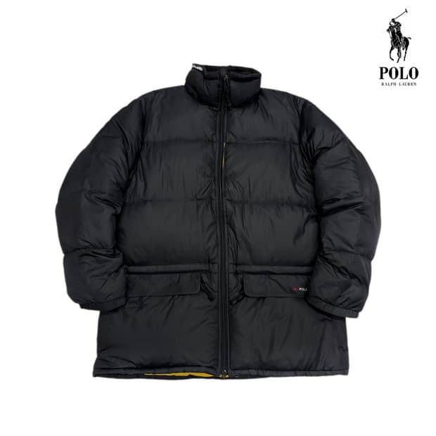 폴로 90s 덕다운 푸퍼 패딩 블랙