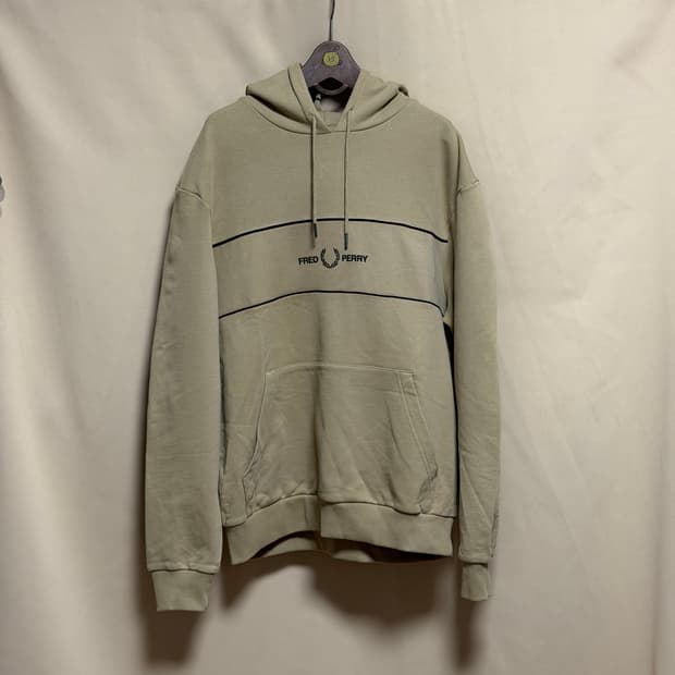 프레드페리 엠브로이더드 패널 후드 스웨트 Lsize