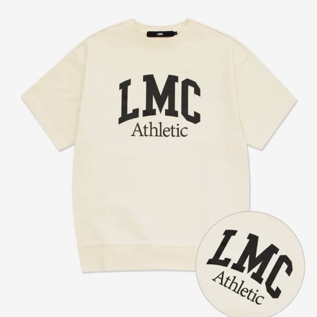 LMC 에슬레틱 숏 슬리브 스웻 티셔츠 크림