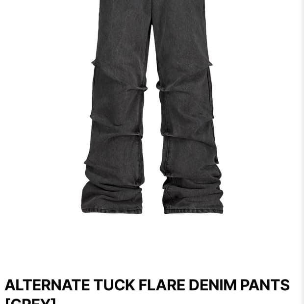 슬로우애시드 플레어 바지 ALTERNATE TUCK FLARE