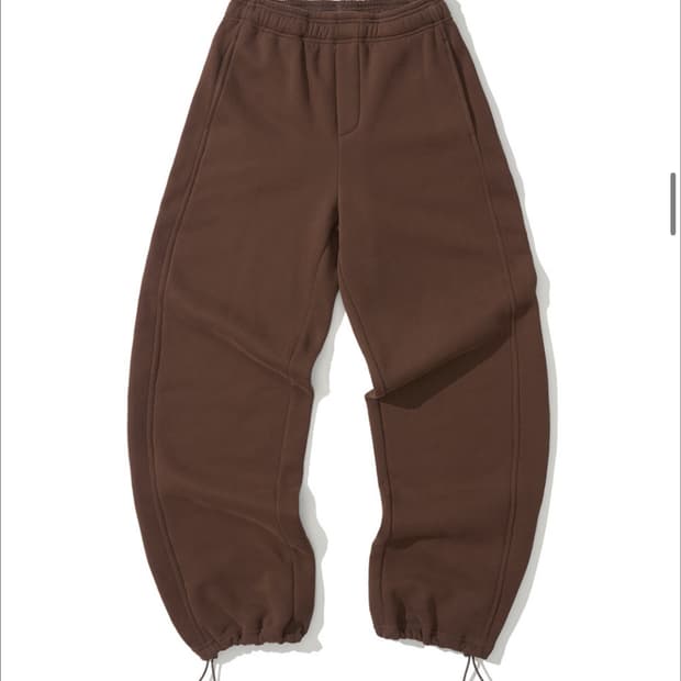 파르티멘토우먼 와이드 스웻 팬츠 브라운