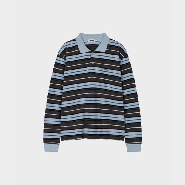 그로브) 스트라이프 피케 셔츠 카라티