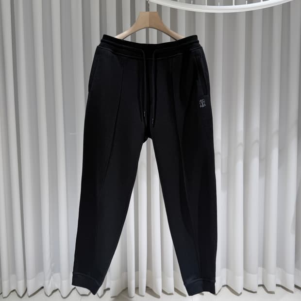 L / 브루넬로 쿠치넬리 로고 프렌치 로고 조거팬츠