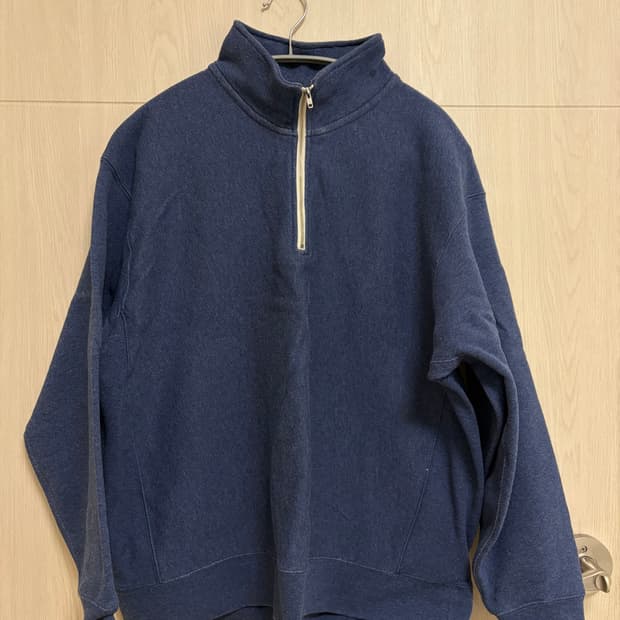 카키스 헤더 하프 집업 풀오버 블루 S사이즈