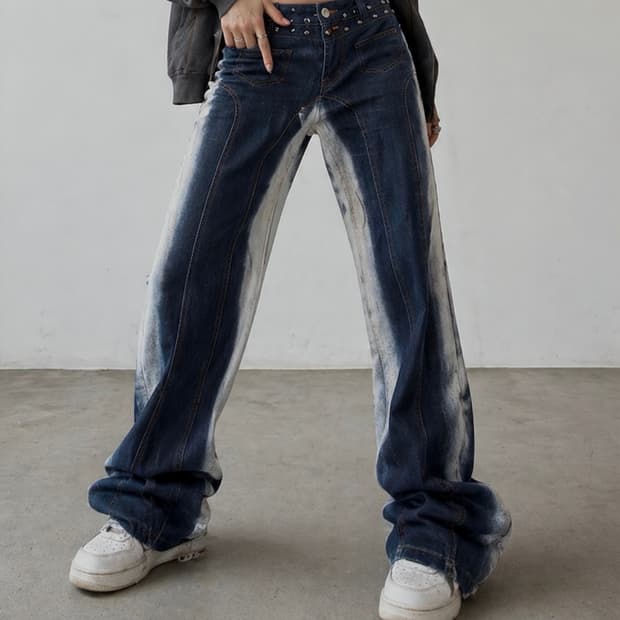 빈티지 데님 워싱 팬츠