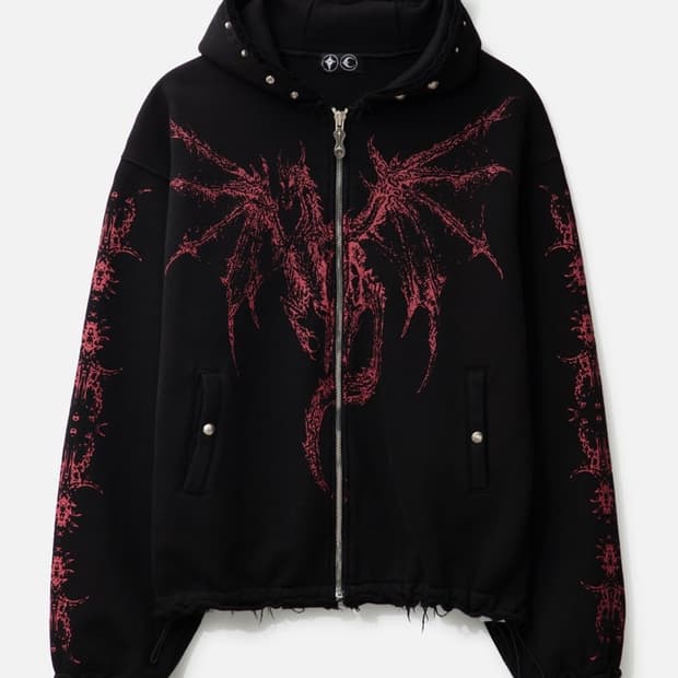 [Thug Club] Dragon Stud hoodie(드래곤 후드집업)