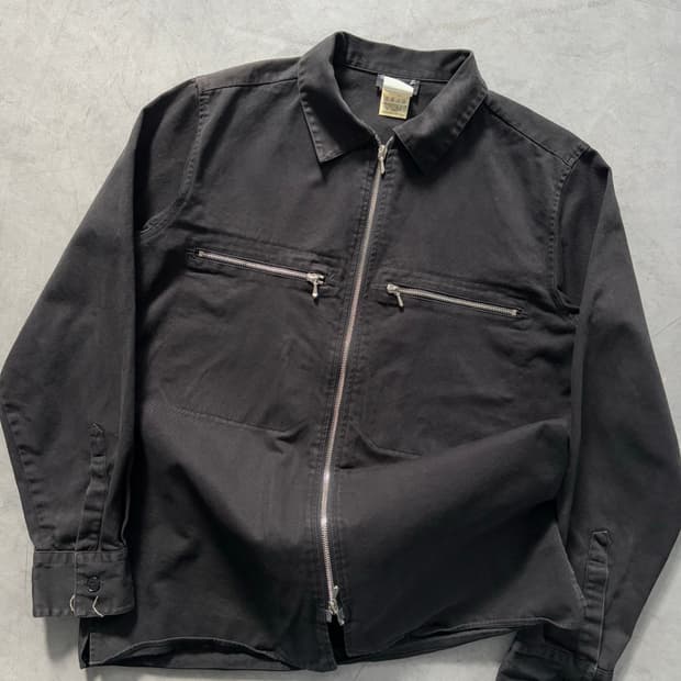 Agnes B 아네스베 90s 블랙 셔츠 집업 자켓