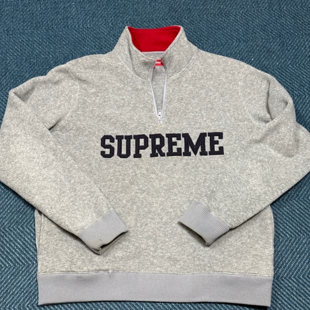 Supreme Grey Polartec Fleece Quarter Zip