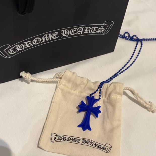 크롬하츠 실리크롬 목걸이 블루