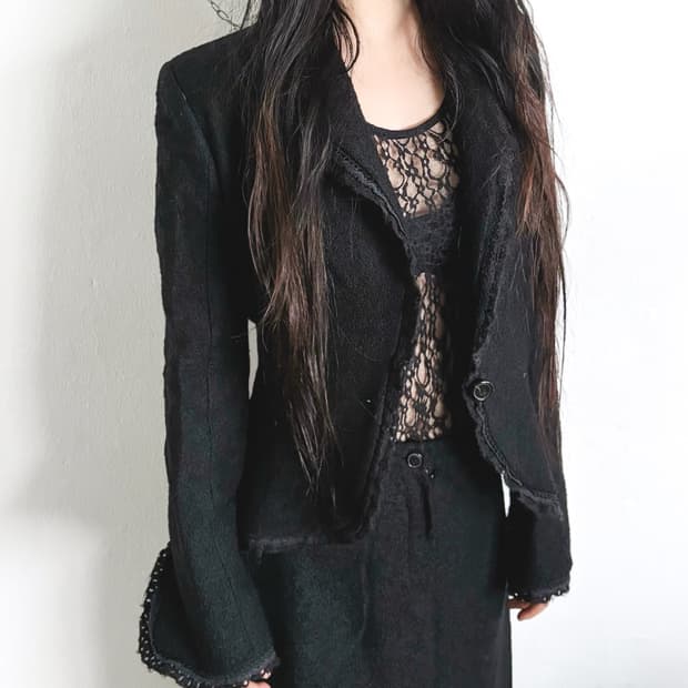 80s 파올라 안토니니 울 셋업 수트