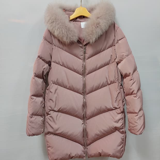 샤틴 폭스퍼 후드 롱패딩 여성 44~55