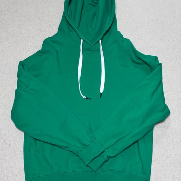 퍼스탭 오버핏 후드티 그린 미디움