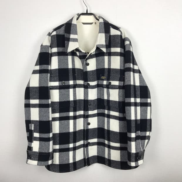 헤지스 울 체크 셔츠형 자켓 점퍼 남성115