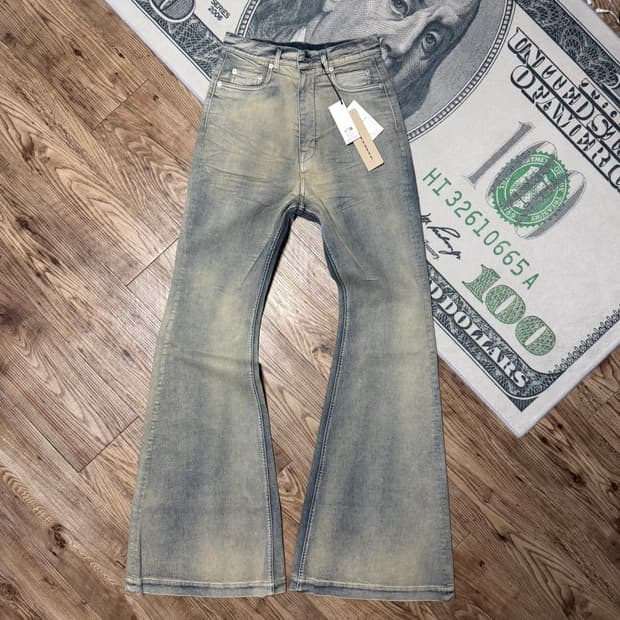 (새상품,28)릭오웬스 다크쉐도우 볼란 부츠컷 미네랄펄