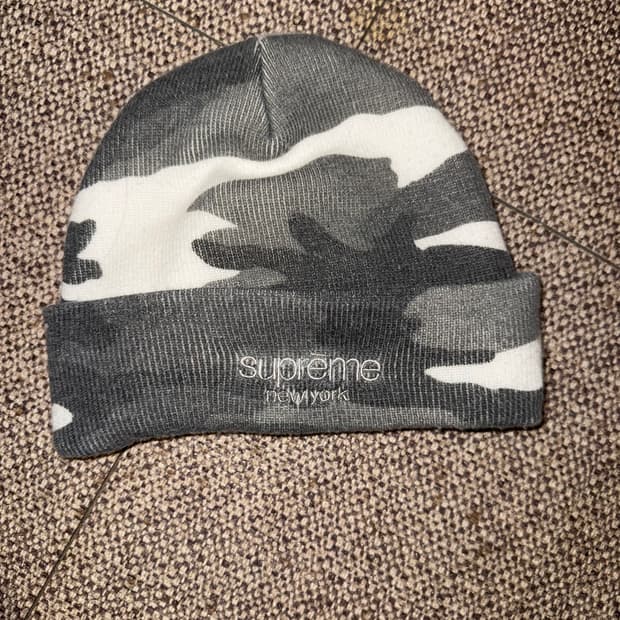 슈프림 뉴욕 비니 회색 그레이 캡