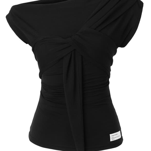 이네기 드레이프 플로우 타이 탑 블랙 판매