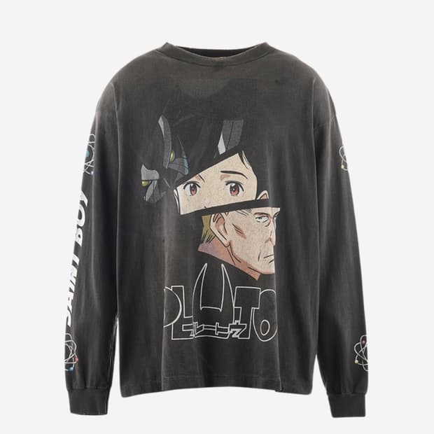 [L,XL] 세인트 미카엘 x 플루토 롱슬리브 블랙 