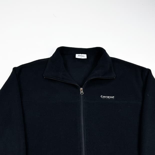 커버낫 자수 로고 블랙 후리스 자켓 (L)