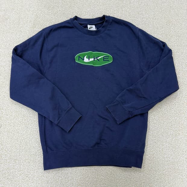 [M] 나이키 미들로고 네이비 맨투맨 1229T2