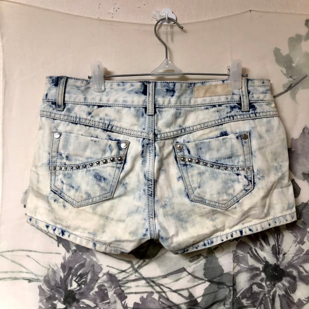 빈티지 스터드 y2k 핫팬츠 청반바지 갸루 하이틴