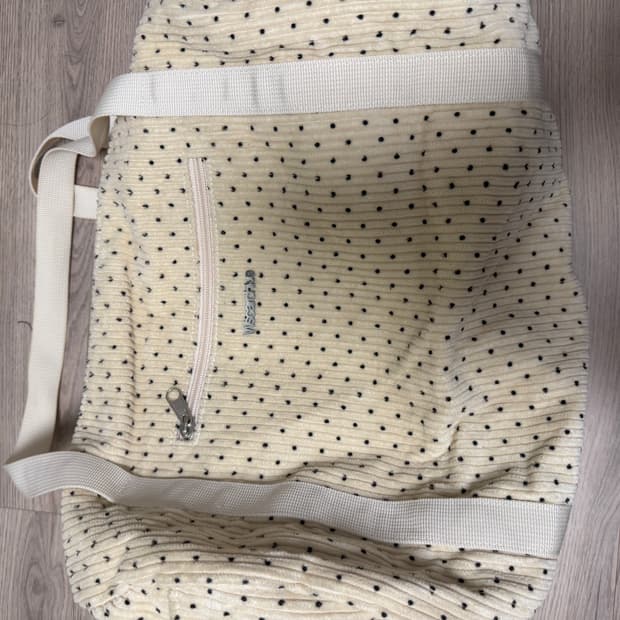 wsc아카이브 도트 배럴백 크림 