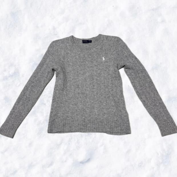 폴로 랄프로렌 그레이 울 니트