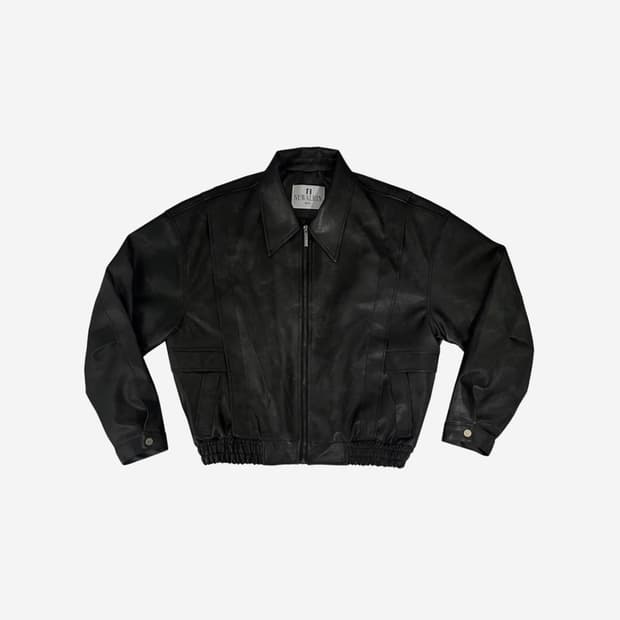 뉴얼린 레더자켓 블랙