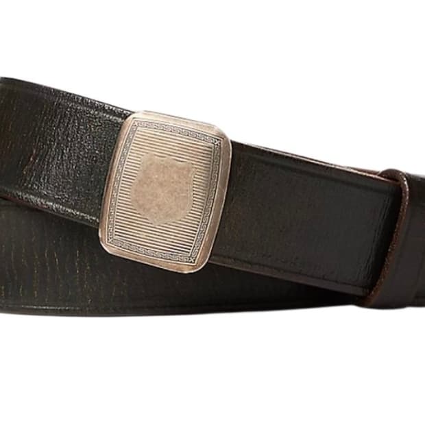 RRL 더블알엘 빈센스 레더 벨트 블랙 34사이즈