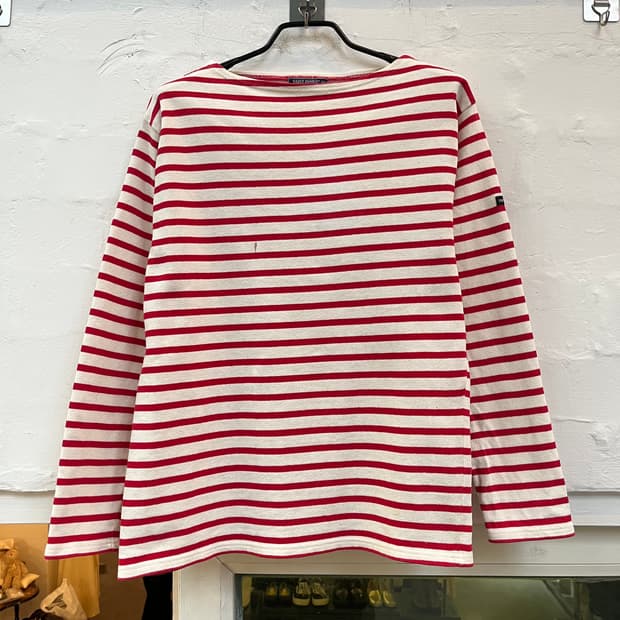 Saint James 레드 스트라이프 긴팔티 S