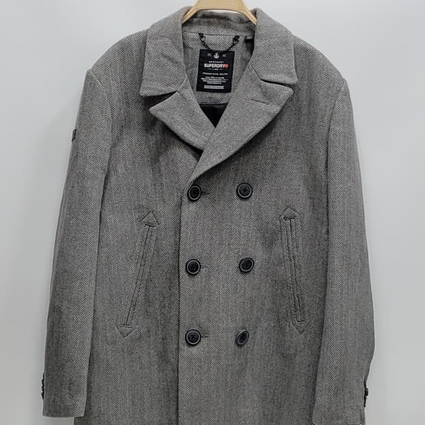 SUPRE DRY슈퍼드라이 더블 피코트 / 남 XXL 그레이
