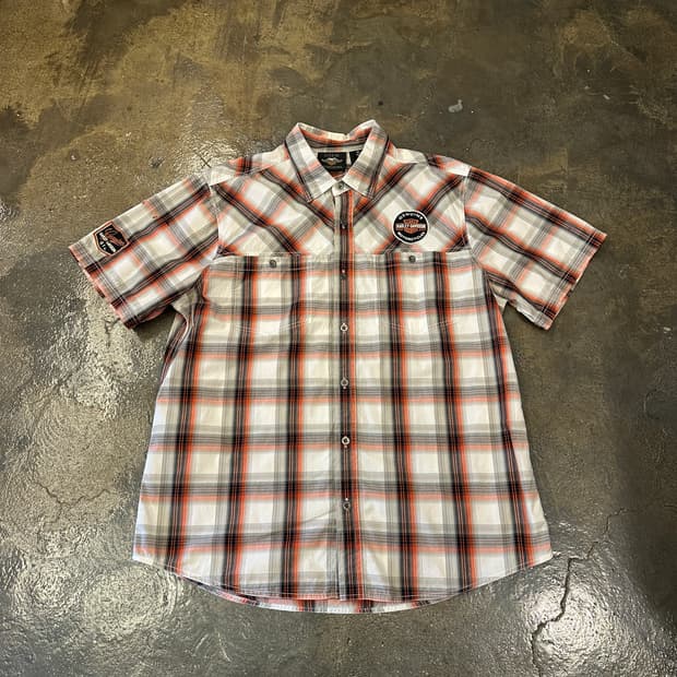 Harley Davidson 할리 데이비슨 체크셔츠 XL