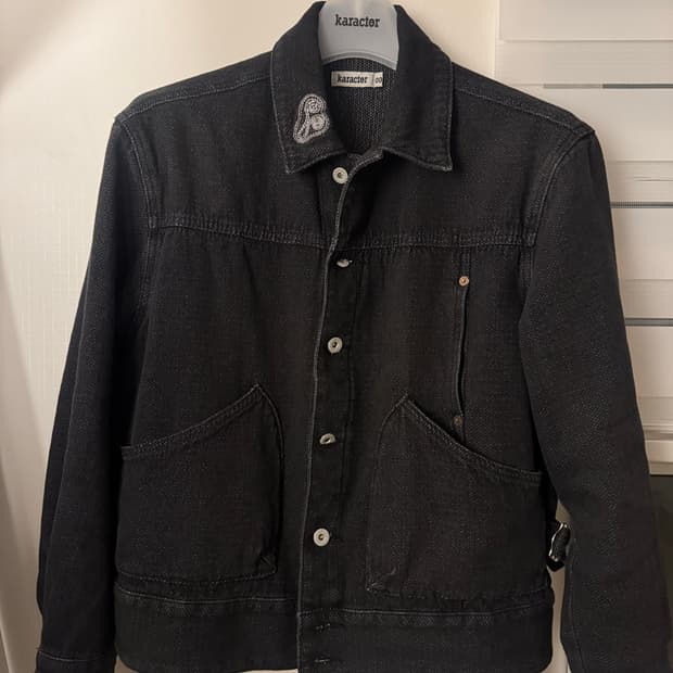 00사이즈)  카락터 데님 자켓