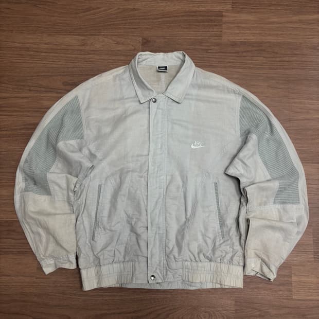 100 나이키 90s 삼나스포츠 린넨 블루종 자켓