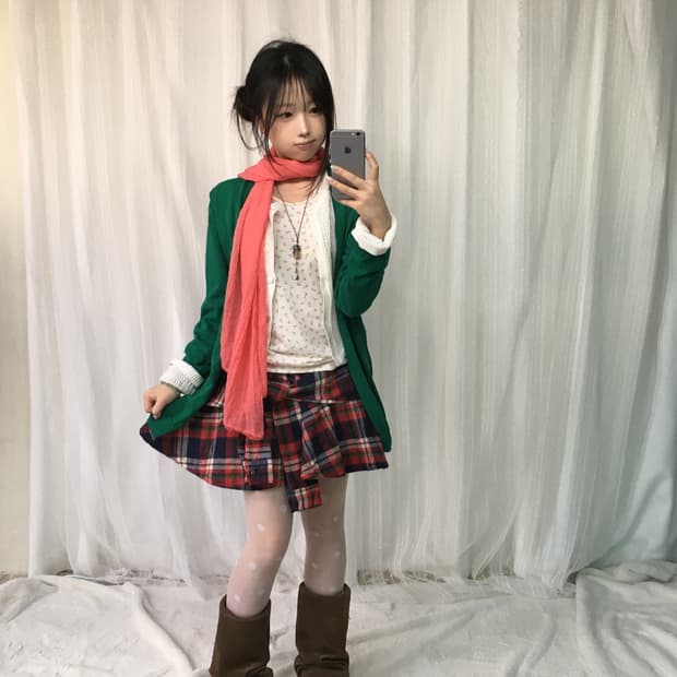 빈티지 수박바 알록달록 하구미 소녀 코디세트