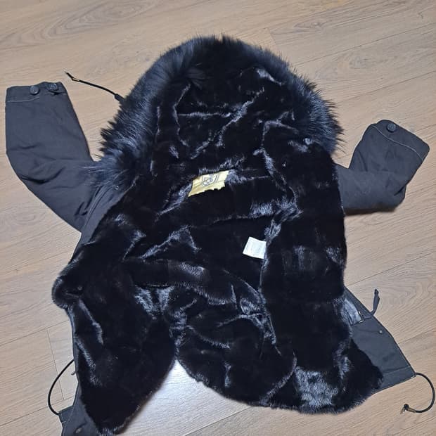 정가1200 AS65 밍크 모피 야상 파카 자켓