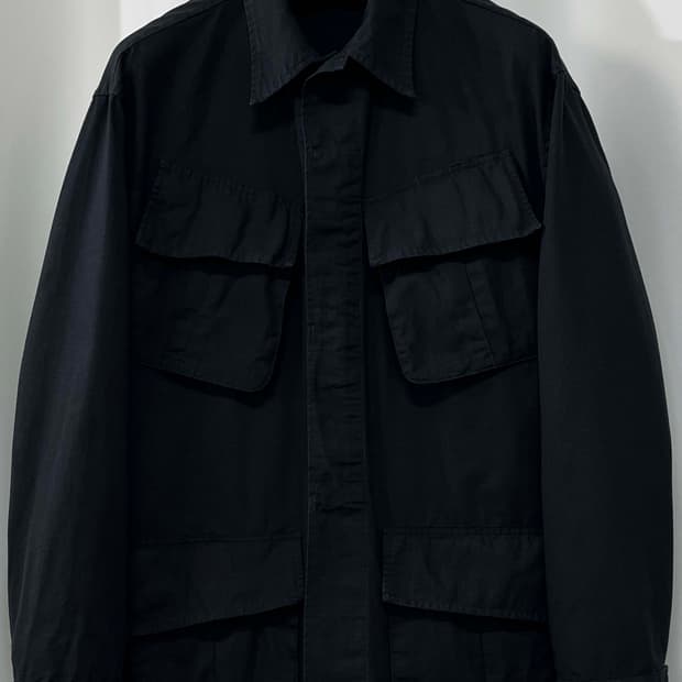 폴로 랄프로렌 퍼티그 립스탑 블랙 워시드 유틸리티 자켓